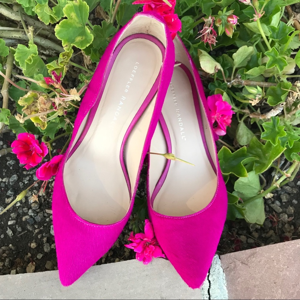 Loeffler Randall Fuchsia Pony Hair Pump - Picture 2 of 7